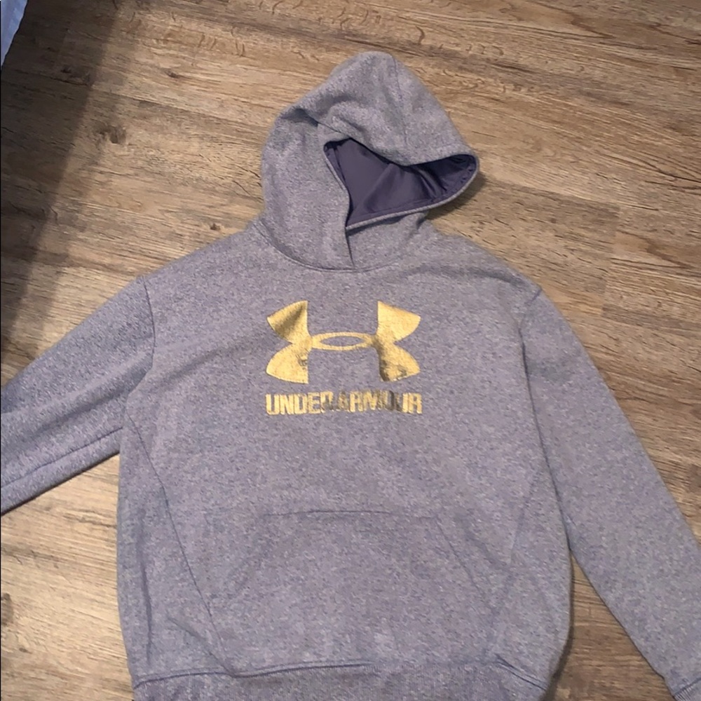 Grey Under Armor Sweatshirt/ Hoodie Youth Large